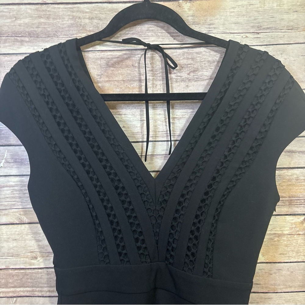 Sandro Paris SS21 radical dress black fit and flare lbd little black dress Small - Picture 4 of 10